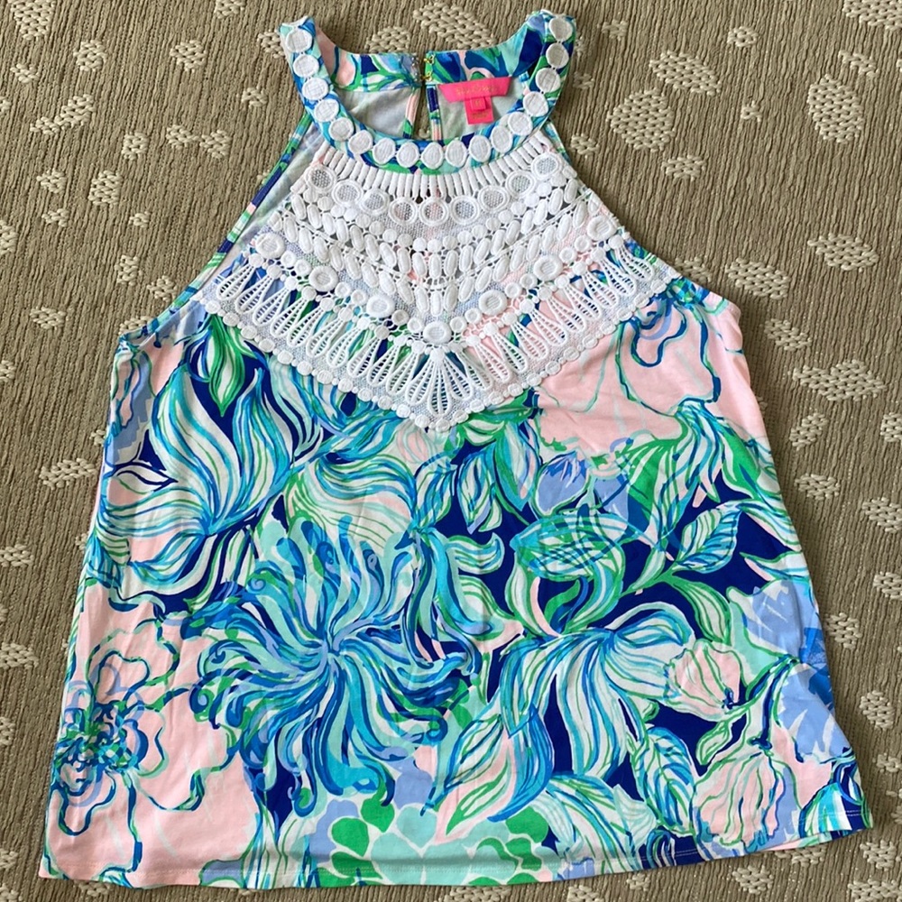 Lilly Pulitzer Dawn Halter Top Size Medium